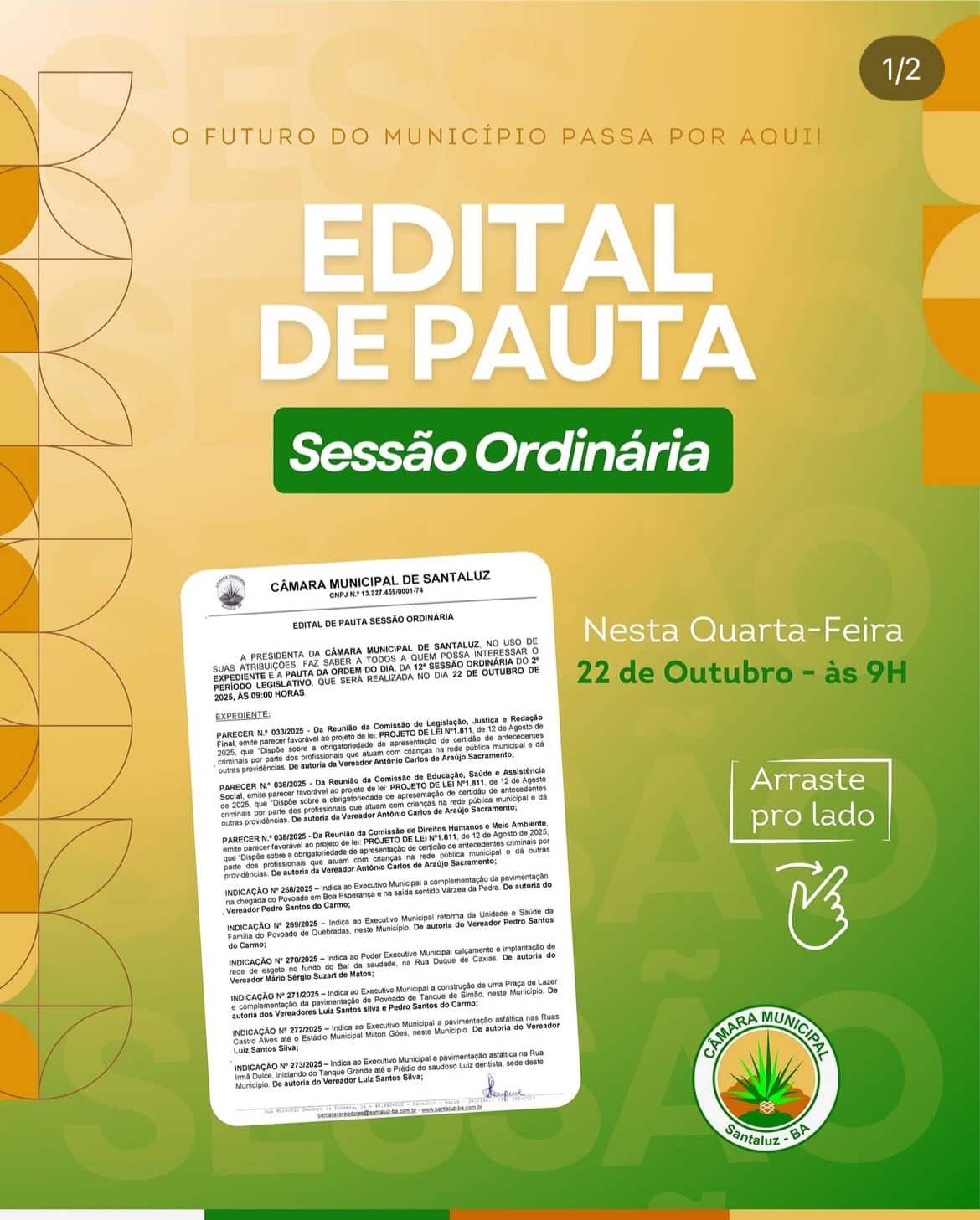 Leia mais sobre o artigo 12ª SESSÃO ORDINÁRIA DO 2º PERÍODO LEGISLATIVO