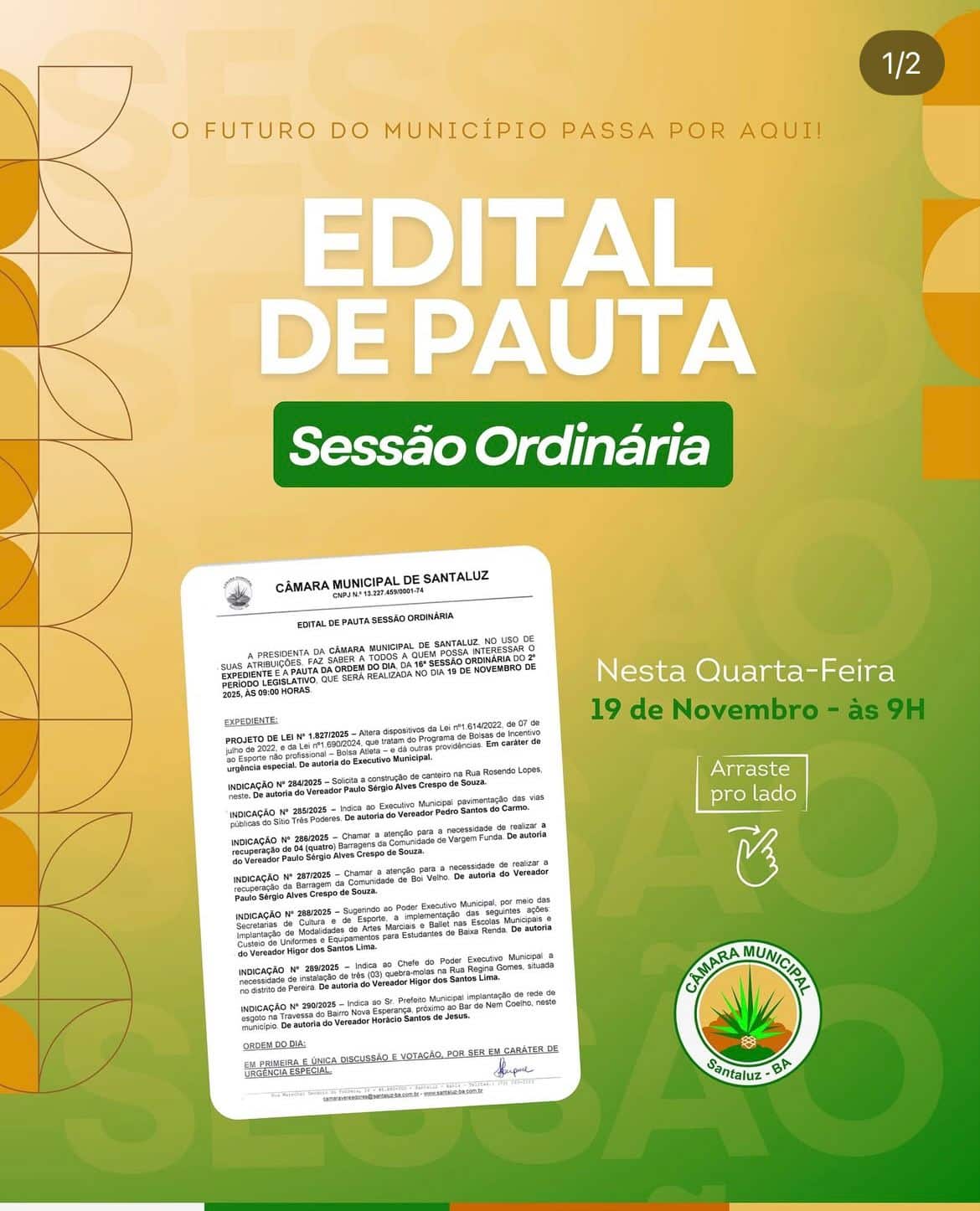 Leia mais sobre o artigo 16ª SESSÃO ORDINÁRIA DO 2º PERÍODO LEGISLATIVO
