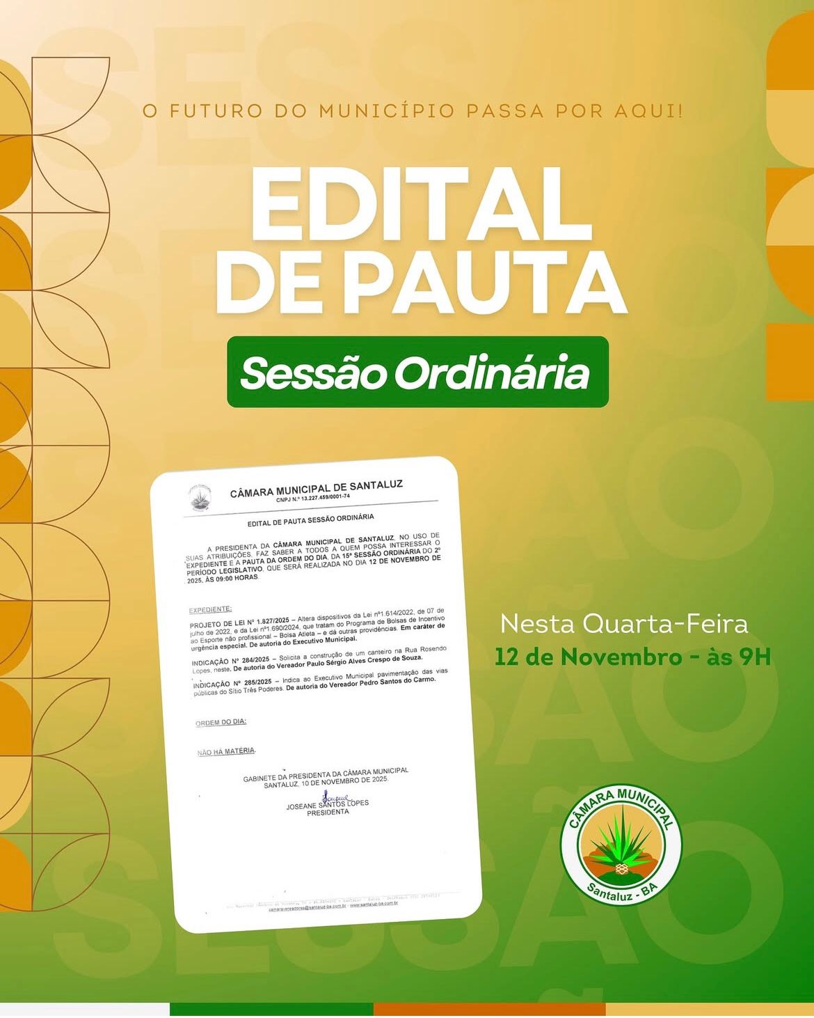 Leia mais sobre o artigo 15ª SESSÃO ORDINÁRIA DO 2º PERÍODO LEGISLATIVO