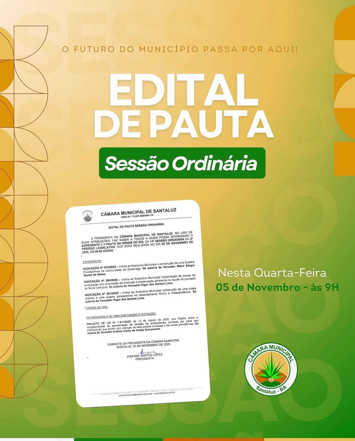 Leia mais sobre o artigo 14ª SESSÃO ORDINÁRIA DO 2º PERÍODO LEGISLATIVO