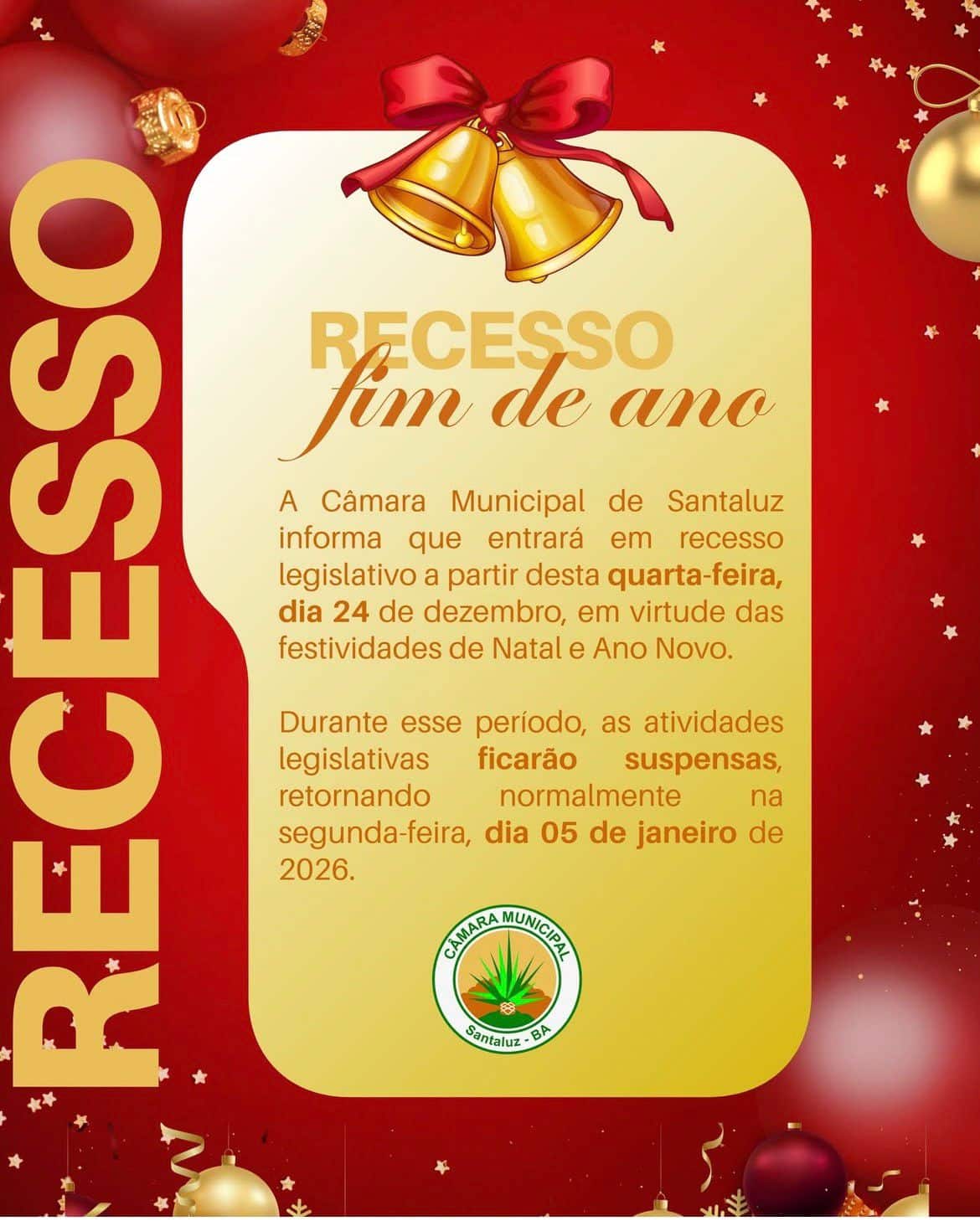 Leia mais sobre o artigo Recesso Legislativo – Fim de Ano