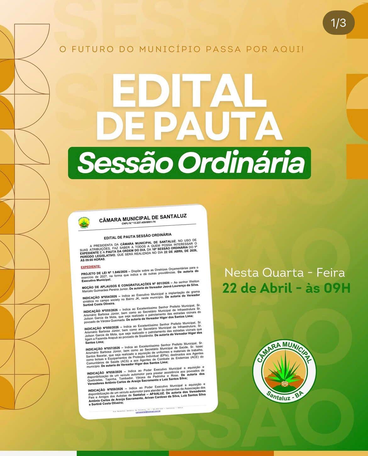 Leia mais sobre o artigo 10ª SESSÃO ORDINÁRIA DO 1º PERÍODO LEGISLATIVO DE 2026