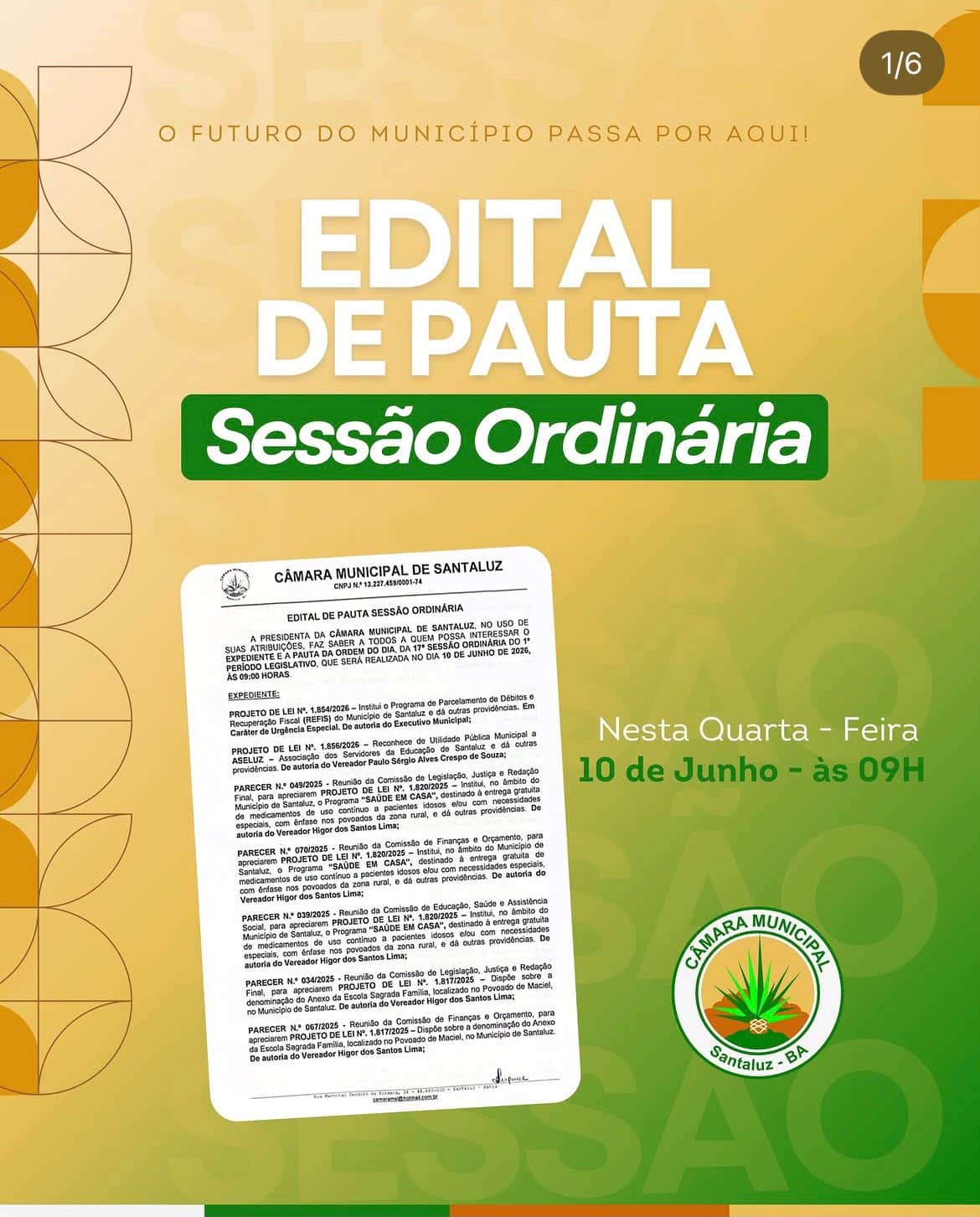 Leia mais sobre o artigo 17ª SESSÃO ORDINÁRIA DO 1º PERÍODO LEGISLATIVO DE 2026