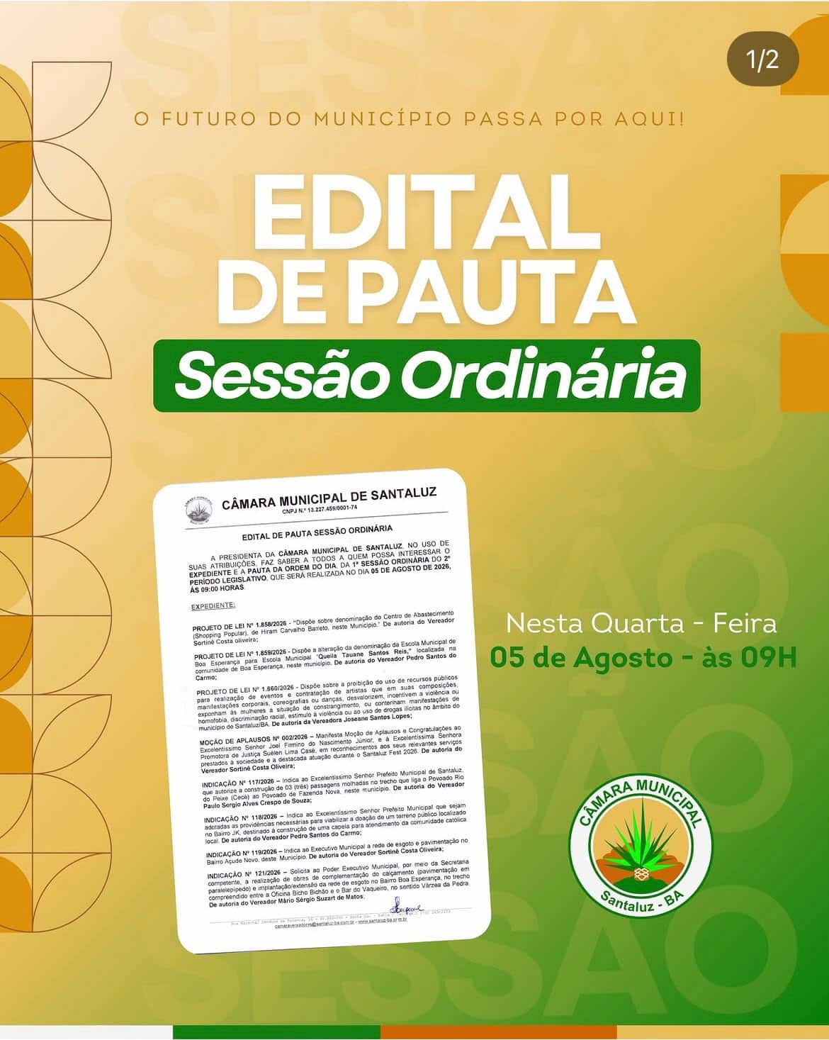 Leia mais sobre o artigo 1ª SESSÃO ORDINÁRIA DO 2º PERÍODO LEGISLATIVO DE 2026
